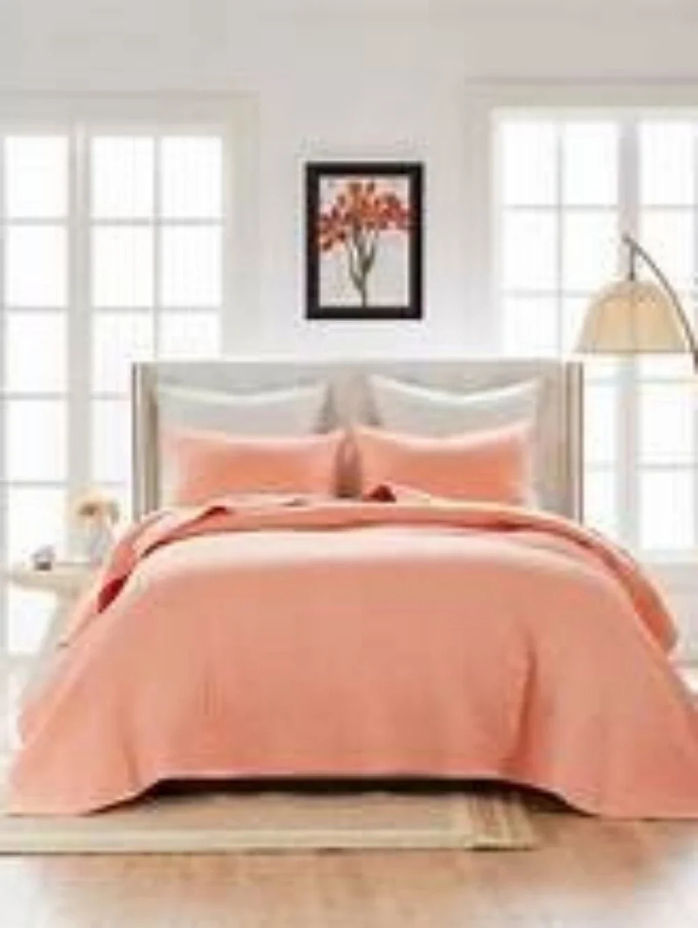 Greenland Home Textured Fashion Bedding Set, 3-Piece King- Monterrey Coral